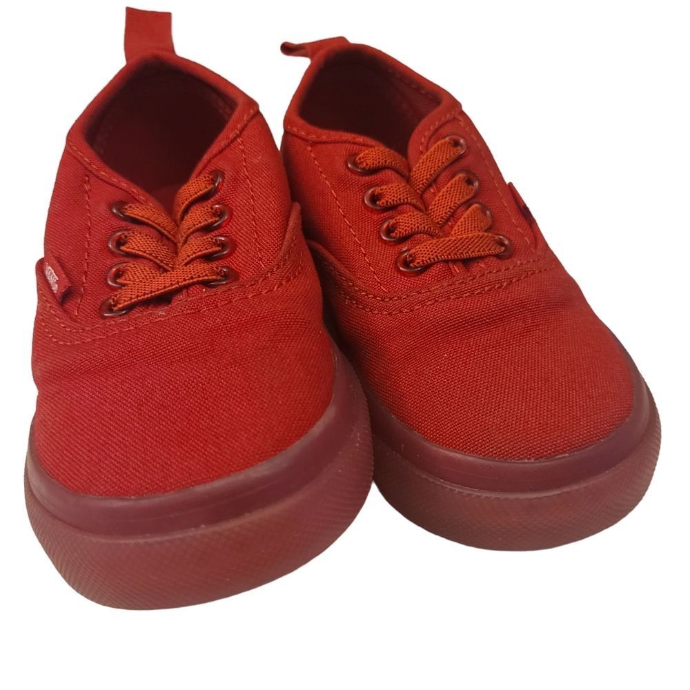 Vans Sneakers Classic Lace Up‎ Pull On Tabs Red Womens Size 8